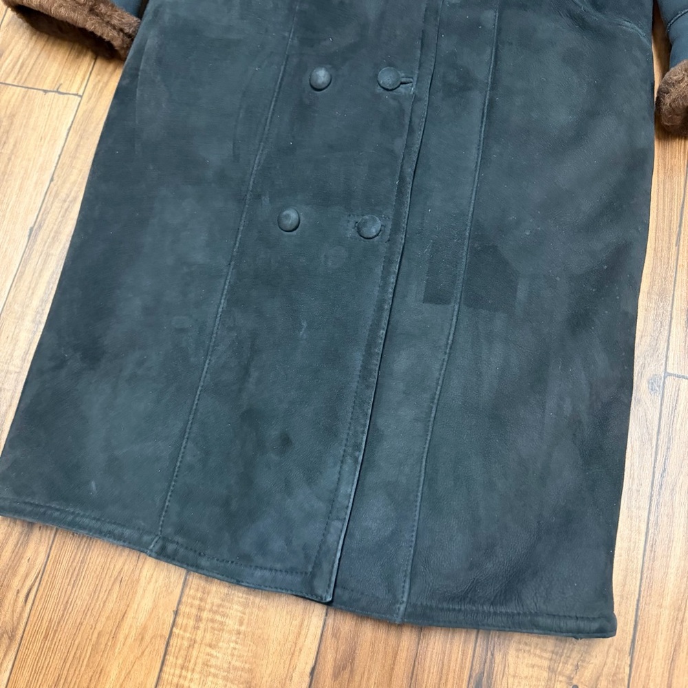 Vtg Clifford Michael Sheepskin Long Rancher Coat Oversized Canadian Adult Medium - Picture 6 of 15